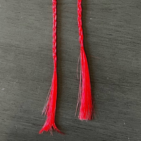 🕷️Black Widow Spider & Red Braid Hair Extension Halloween Barrette Metal Clip - Picture 3 of 3